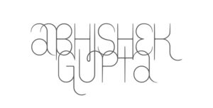 brand logo of indian fashion designer abhishek gupta