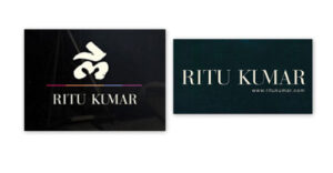 brand logo of indian fashion designer ritu kumar